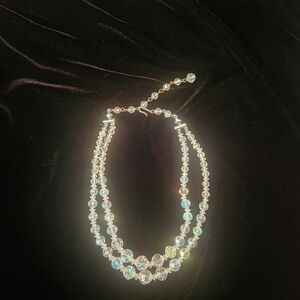 Vintage Crystal Necklace, 16"